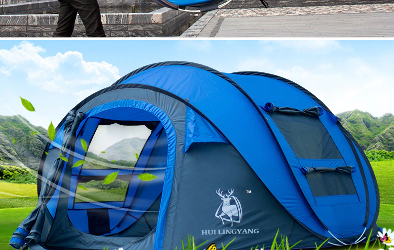 Cheap Goat Tents Tent Pop Up Camping Tents Outdoor Camping Beach Open Tent Waterproof Tents Large Automatic Ultralight Family Tents 